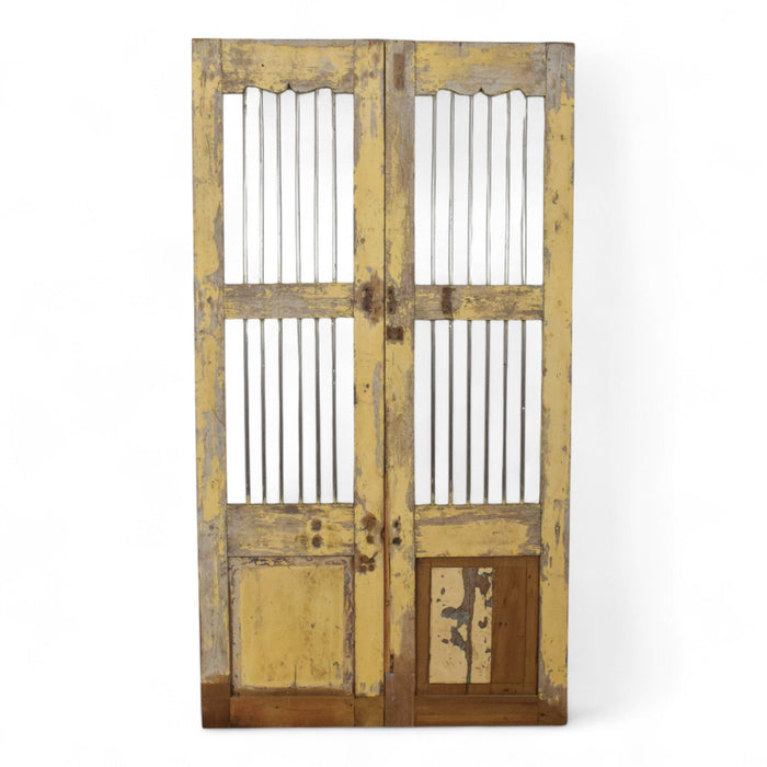 Pair of Antique Vintage Indian Doors Shutters