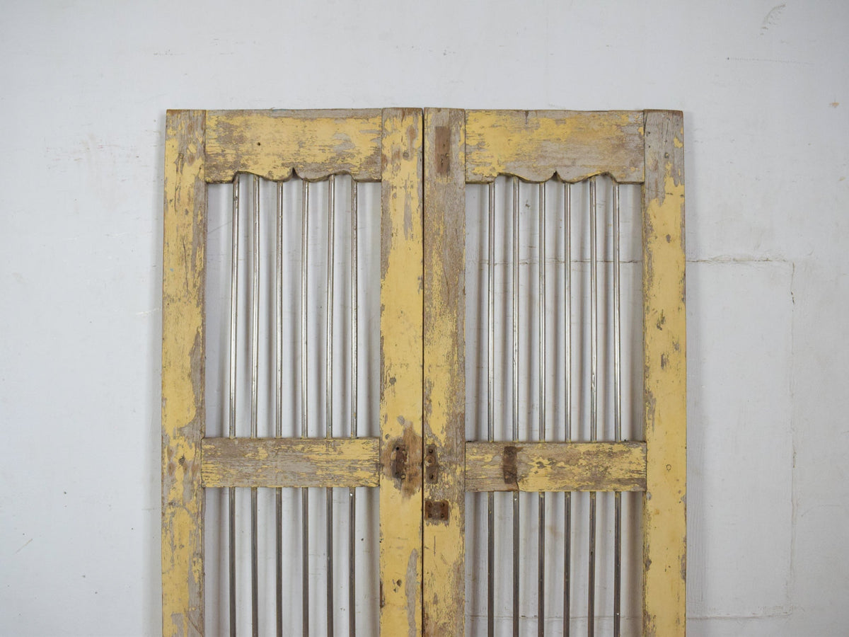Pair of Antique Vintage Indian Doors Shutters