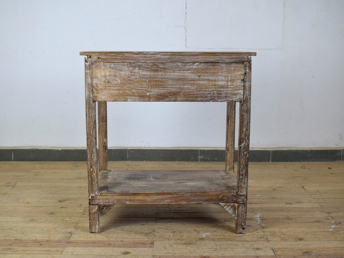Vintage Wooden Table Kitchen Island Prep Table Drawers