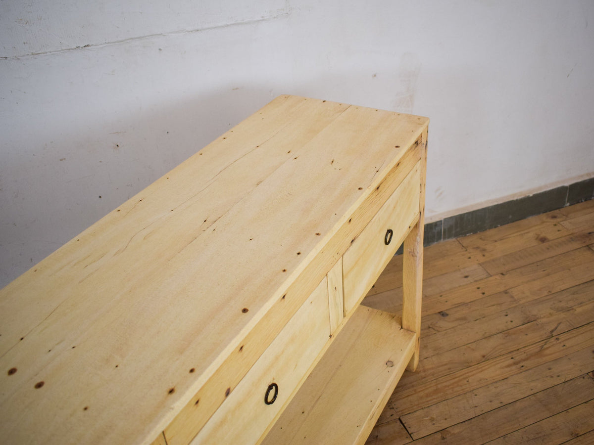 Vintage Solid Wood Rustic Sideboard Cupboard Drawers