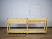 Vintage Solid Wood Rustic Sideboard Cupboard Drawers