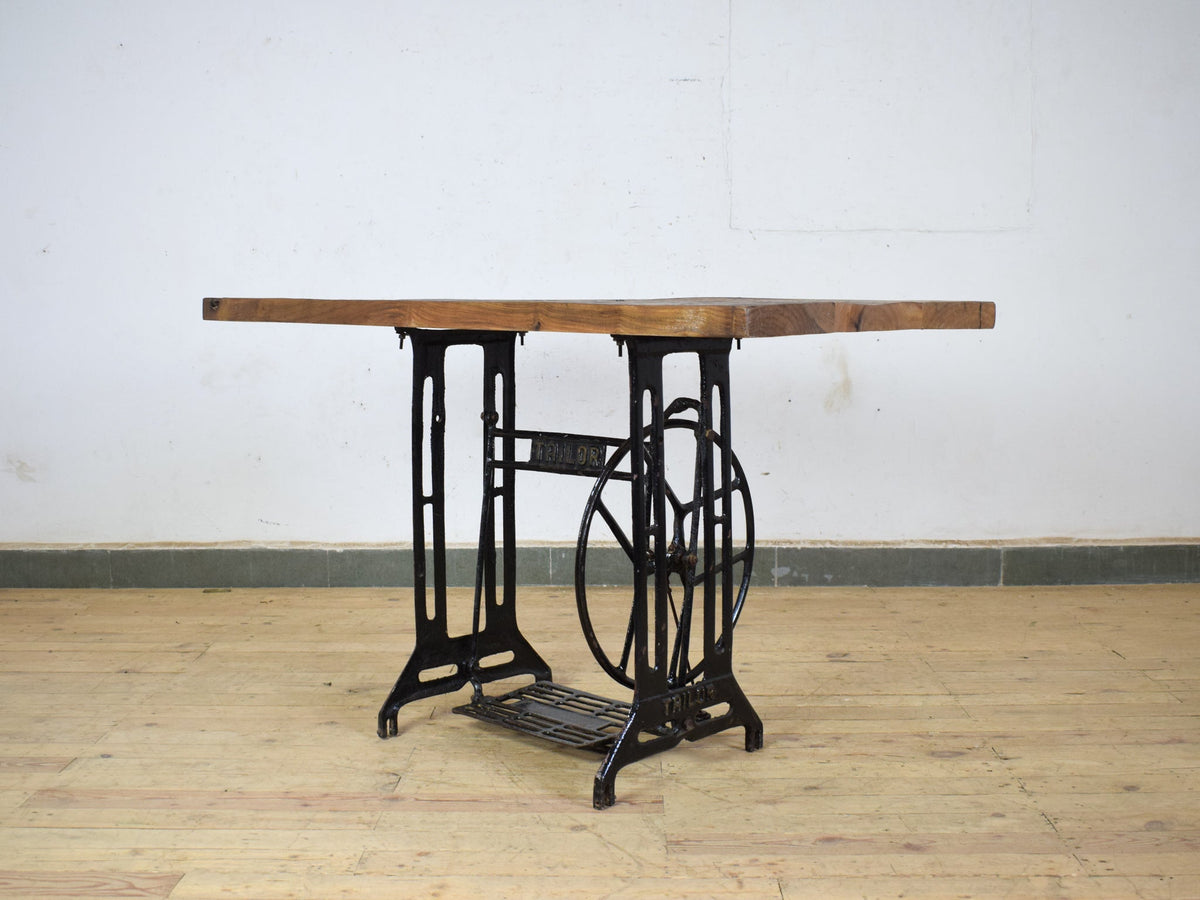 Vintage Sewing Machine Base Table Desk