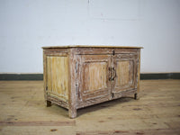 Vintage Worn Painted Rustic Cupboard Cabinet