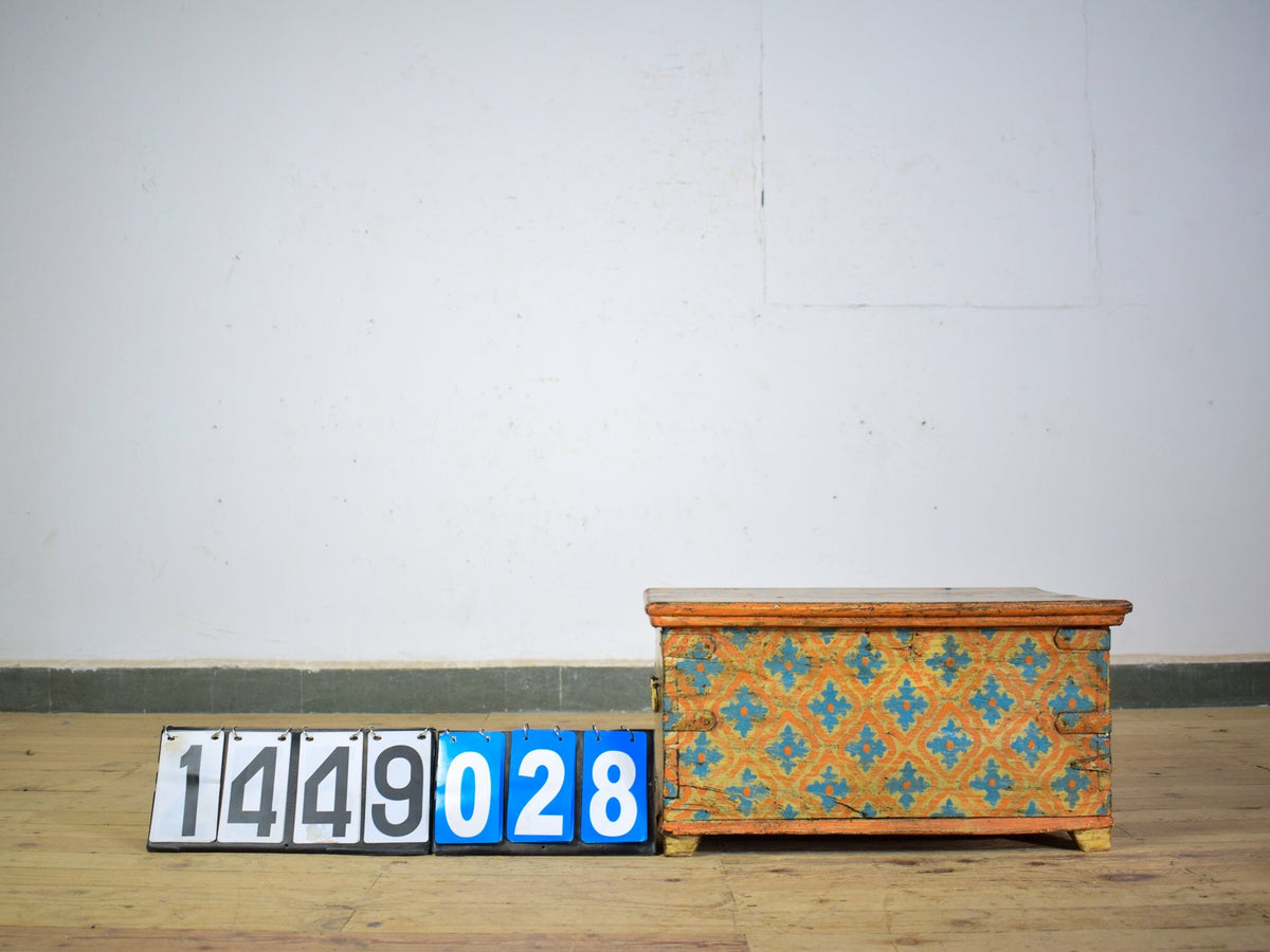 Hand Painted Vintage Chest Trunk Box