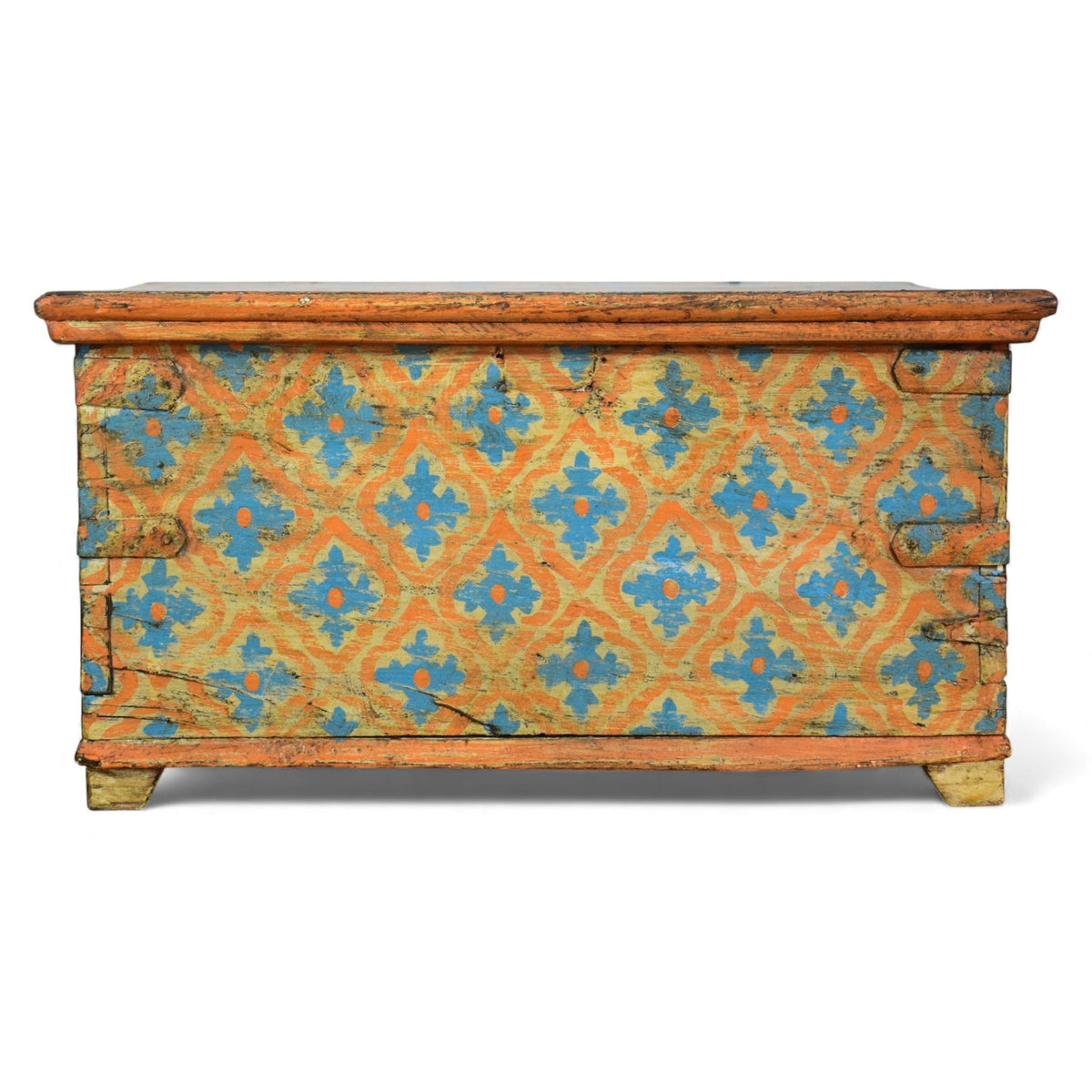 Hand Painted Vintage Chest Trunk Box
