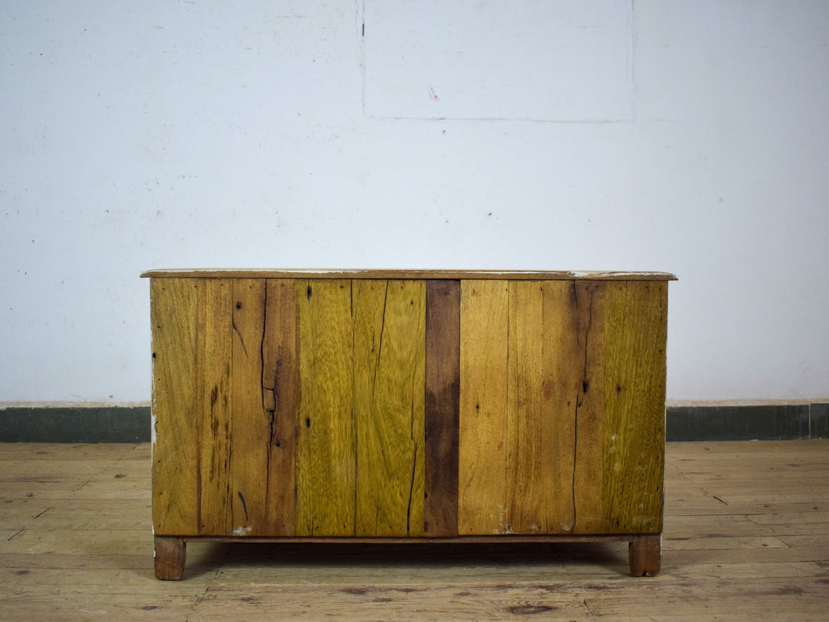Vintage Worn Painted Rustic Cupboard Cabinet