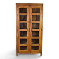 Vintage Rustic Wooden Cupboard Cabinet