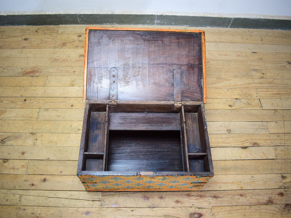 Hand Painted Vintage Chest Trunk Box