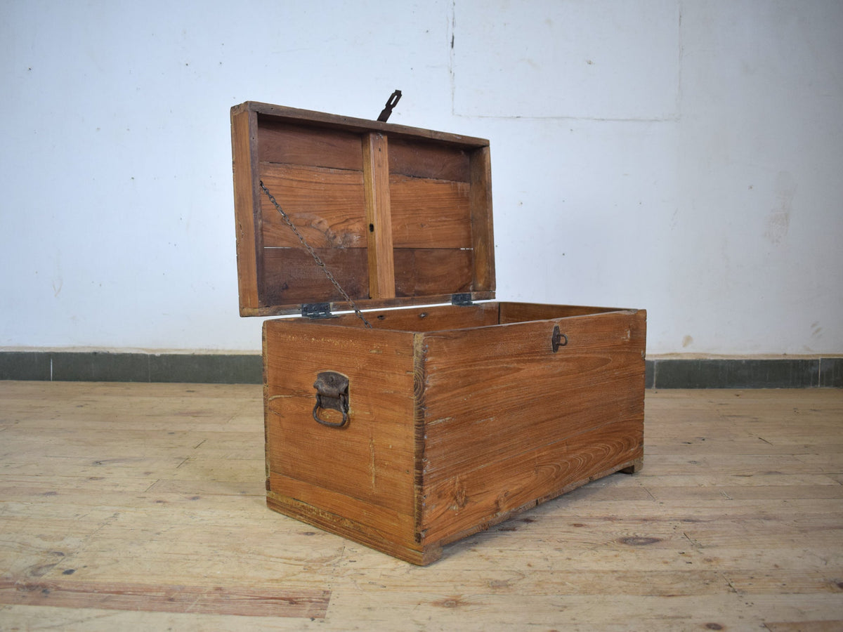 Vintage Rustic Wooden Chest Box