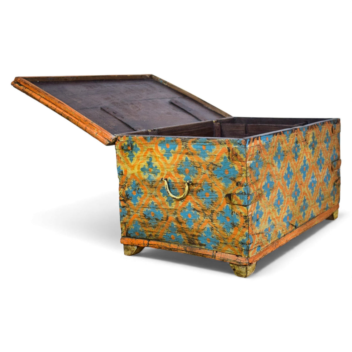 Hand Painted Vintage Chest Trunk Box