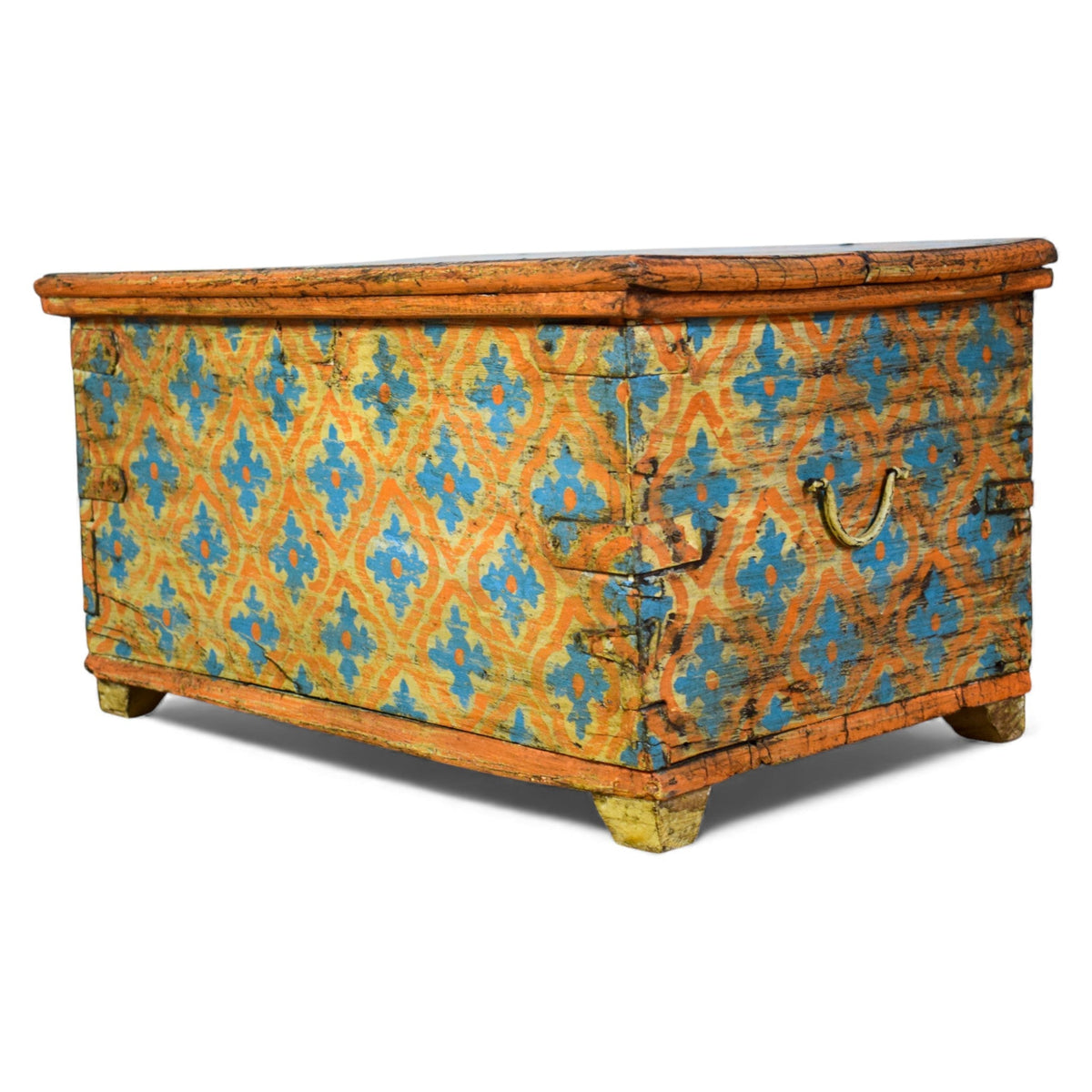 Hand Painted Vintage Chest Trunk Box