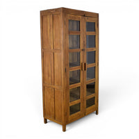 Vintage Rustic Wooden Cupboard Cabinet