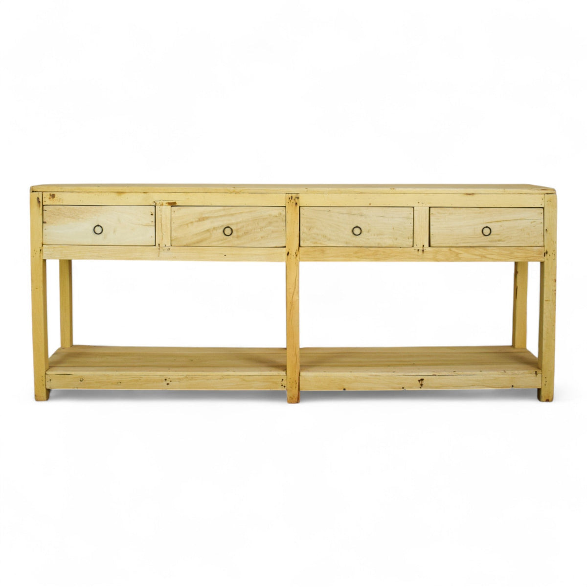 Vintage Solid Wood Rustic Sideboard Cupboard Drawers