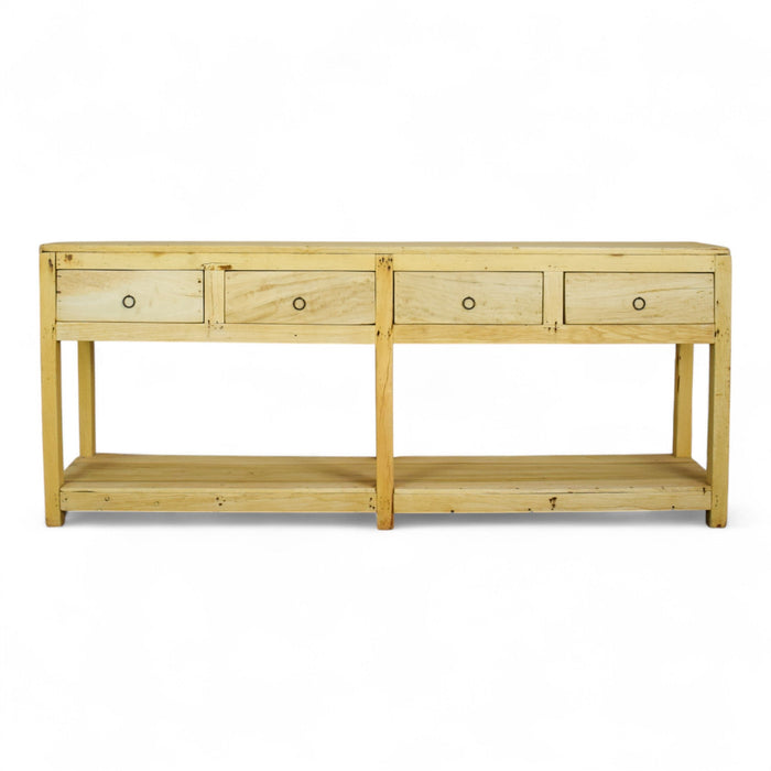 Vintage Solid Wood Rustic Sideboard Cupboard Drawers