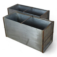 MILLWARDS® XL Handmade Vintage Style Galvanised Trough Planter - 101 cm