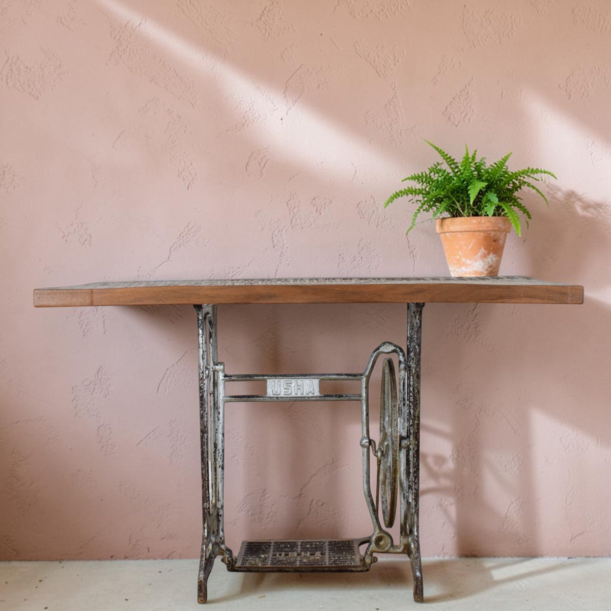 Vintage Sewing Machine Base Table Desk