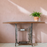 Vintage Sewing Machine Base Table Desk