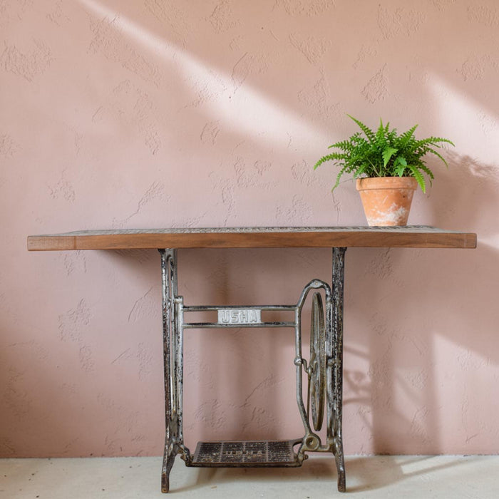 Vintage Sewing Machine Base Table Desk