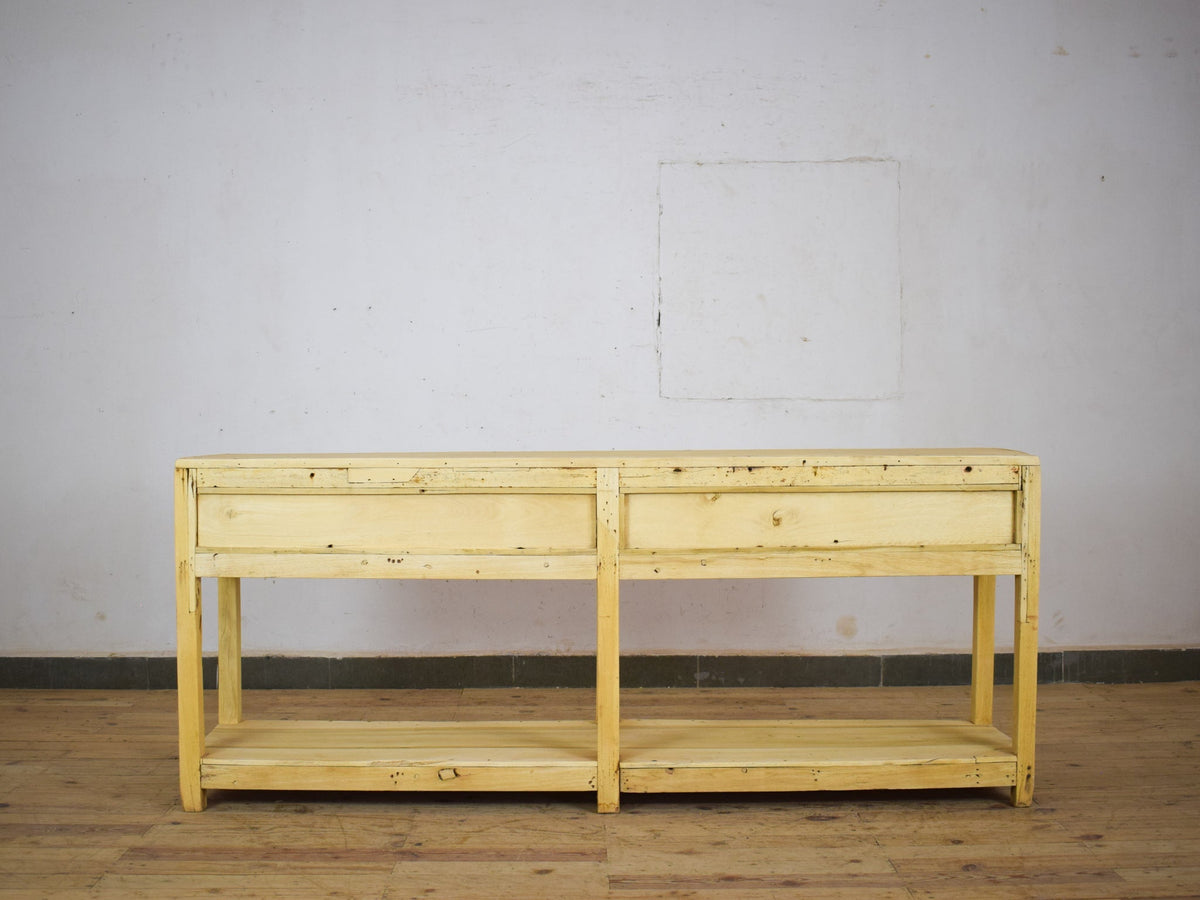 Vintage Solid Wood Rustic Sideboard Cupboard Drawers