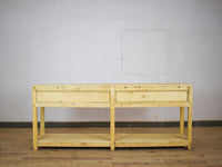 Vintage Solid Wood Rustic Sideboard Cupboard Drawers