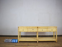 Vintage Solid Wood Rustic Sideboard Cupboard Drawers