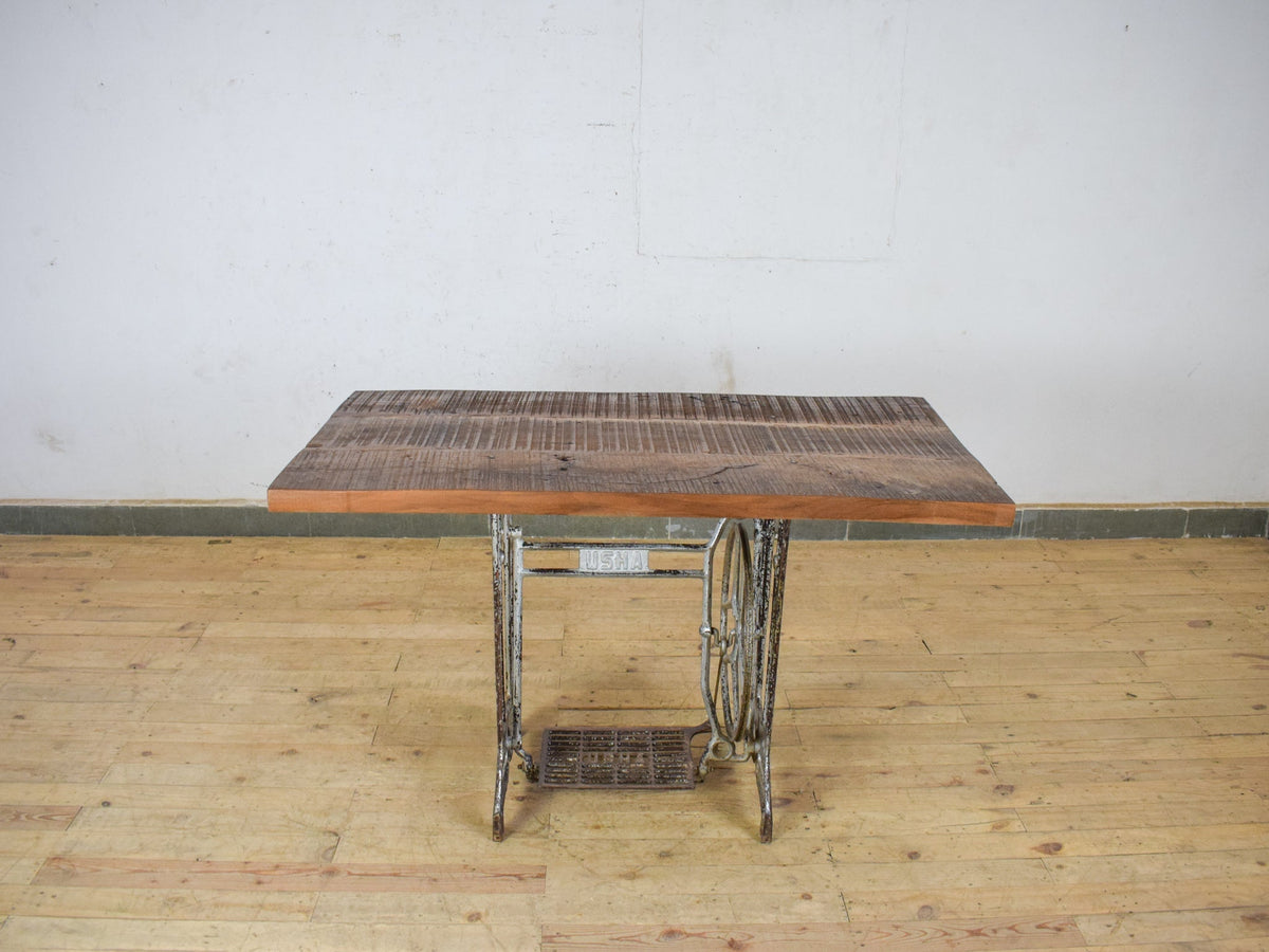 Vintage Sewing Machine Base Table Desk