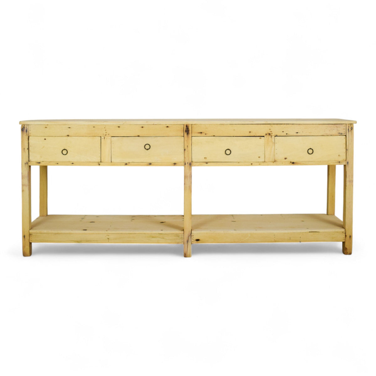 Vintage Solid Wood Rustic Sideboard Cupboard Drawers