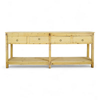 Vintage Solid Wood Rustic Sideboard Cupboard Drawers