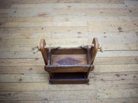 Vintage Wooden Hanging Two Section Brick Mould Shelves