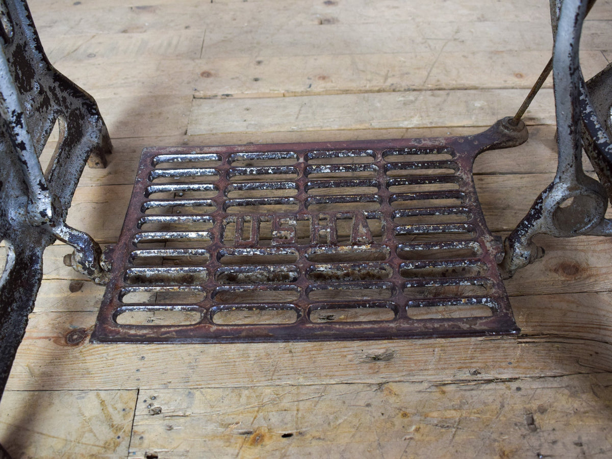 Vintage Sewing Machine Base Table Desk