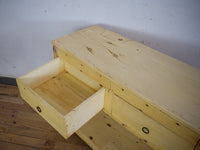 Vintage Solid Wood Rustic Sideboard Cupboard Drawers