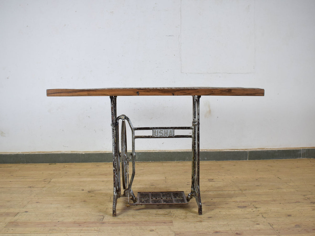 Vintage Sewing Machine Base Table Desk