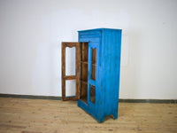 Vintage Worn Painted Rustic Cupboard Cabinet