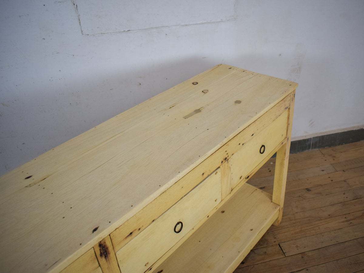 Vintage Solid Wood Rustic Sideboard Cupboard Drawers