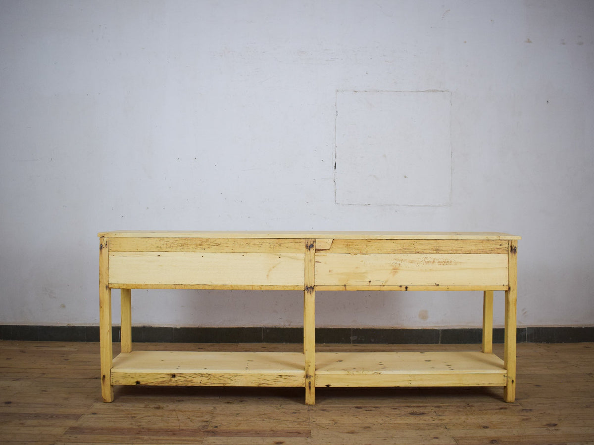 Vintage Solid Wood Rustic Sideboard Cupboard Drawers