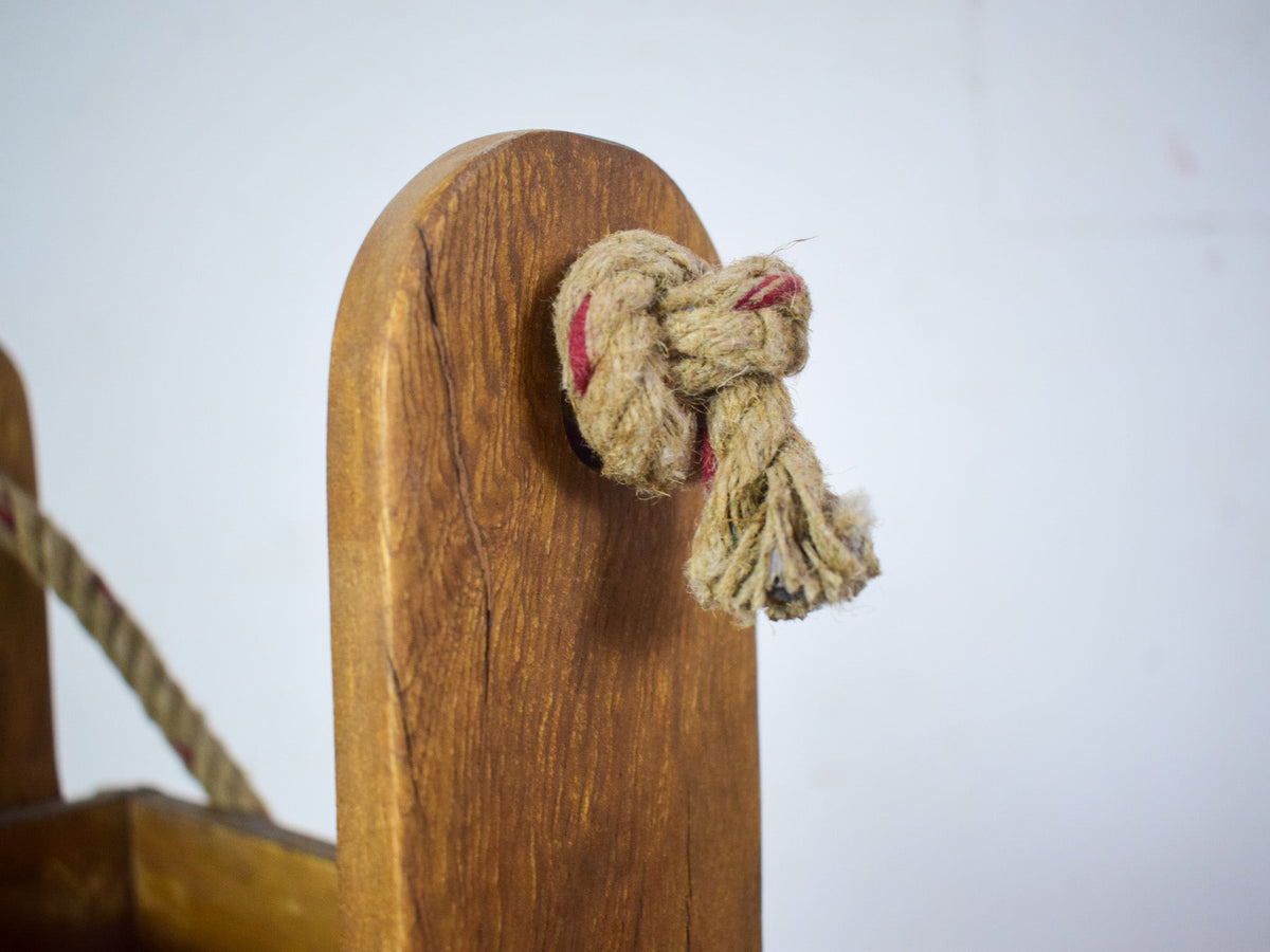 Vintage Wooden Hanging Three Section Brick Mould Shelves