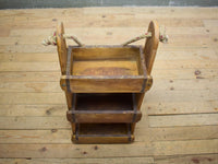 Vintage Wooden Hanging Three Section Brick Mould Shelves