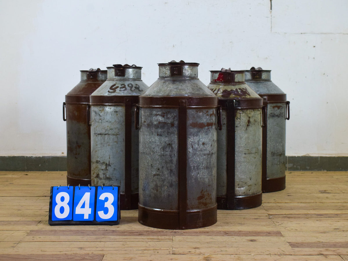 Large Vintage Metal Milk Churn Can Planter