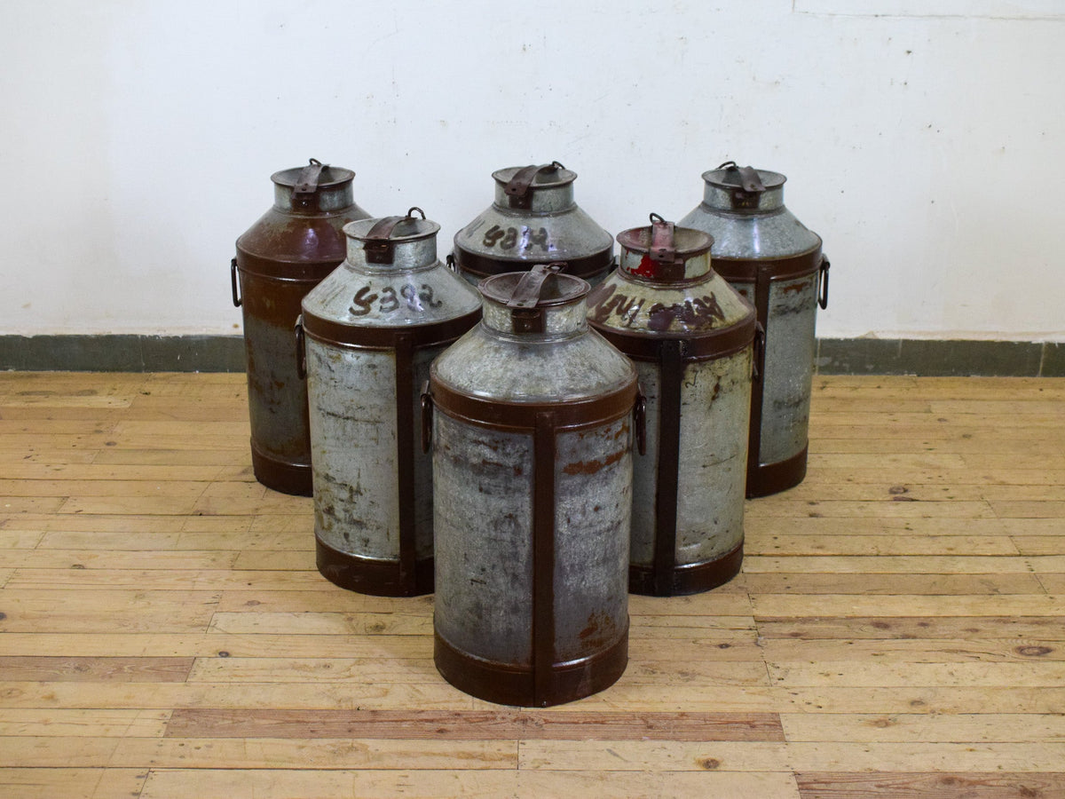 Large Vintage Metal Milk Churn Can Planter