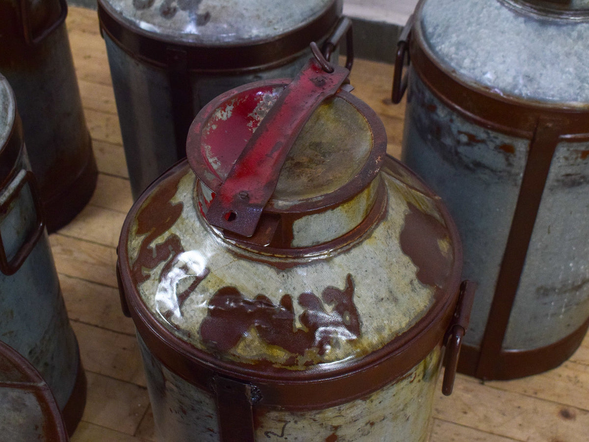 Large Vintage Metal Milk Churn Can Planter