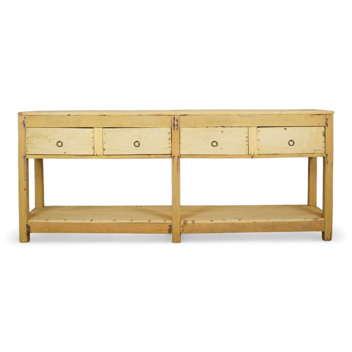 Vintage Solid Wood Rustic Sideboard Cupboard Drawers