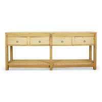 Vintage Solid Wood Rustic Sideboard Cupboard Drawers