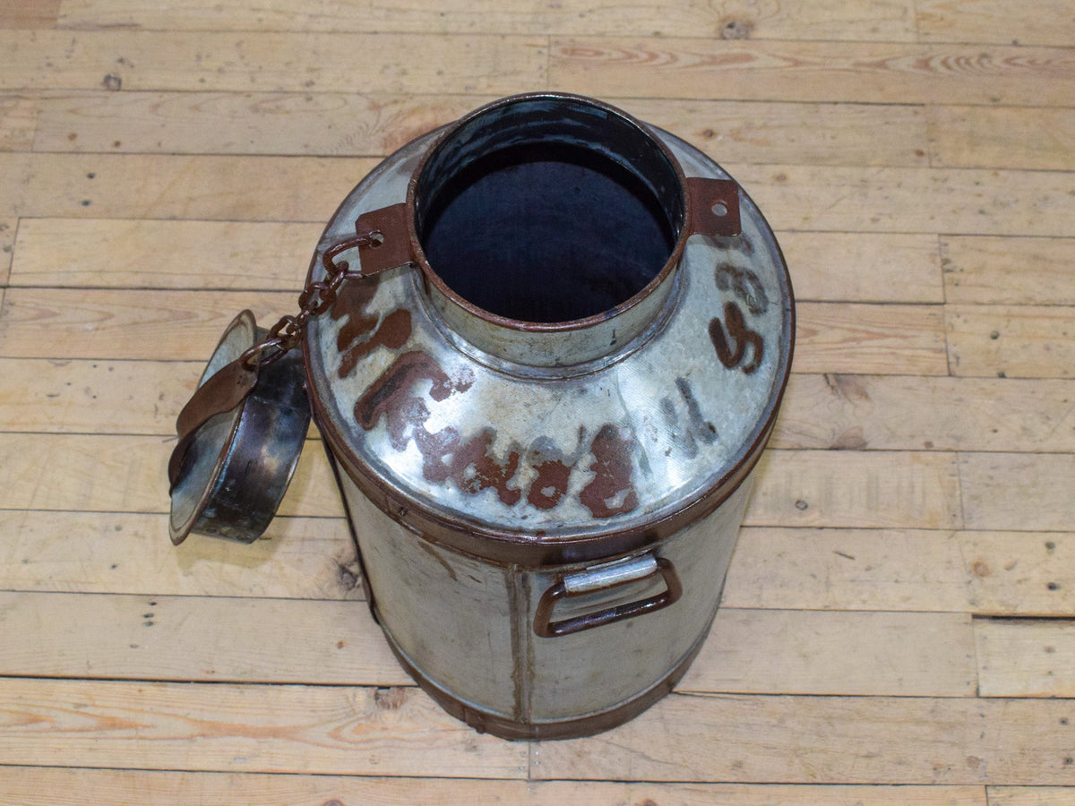 Large Vintage Metal Milk Churn Can Planter