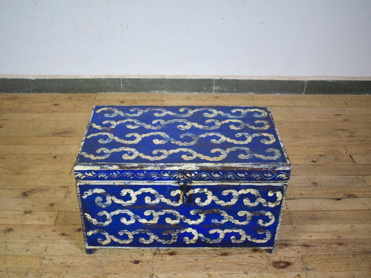 Hand Painted Vintage Chest Trunk Box