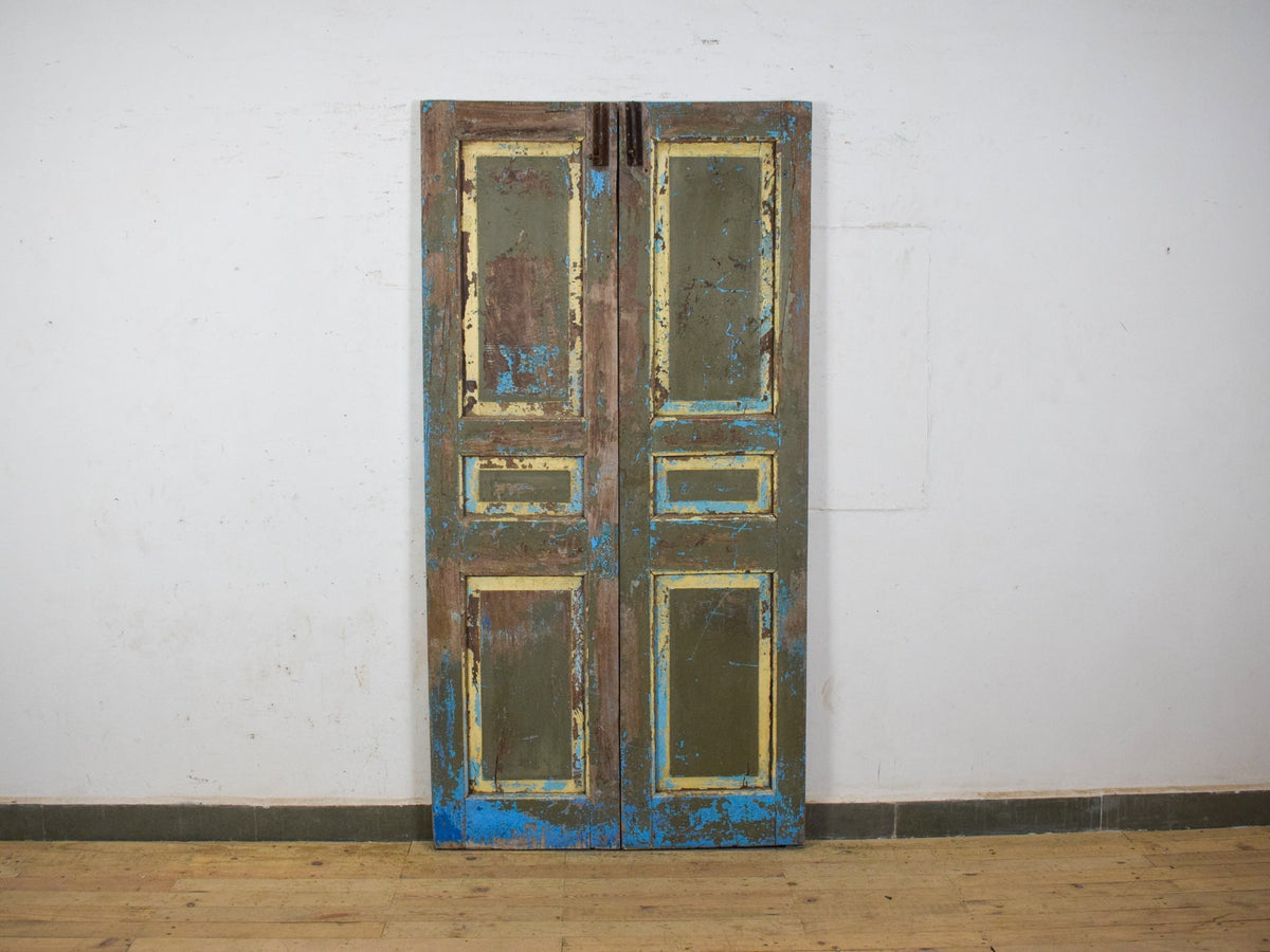 Pair of Antique Vintage Indian Panel Doors