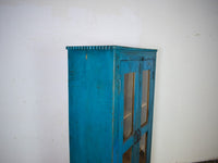 Vintage Worn Painted Rustic Cupboard Cabinet