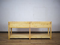 Vintage Solid Wood Rustic Sideboard Cupboard Drawers