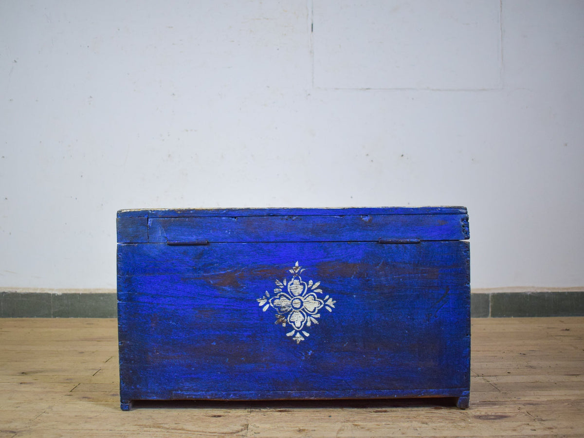 Hand Painted Vintage Chest Trunk Box