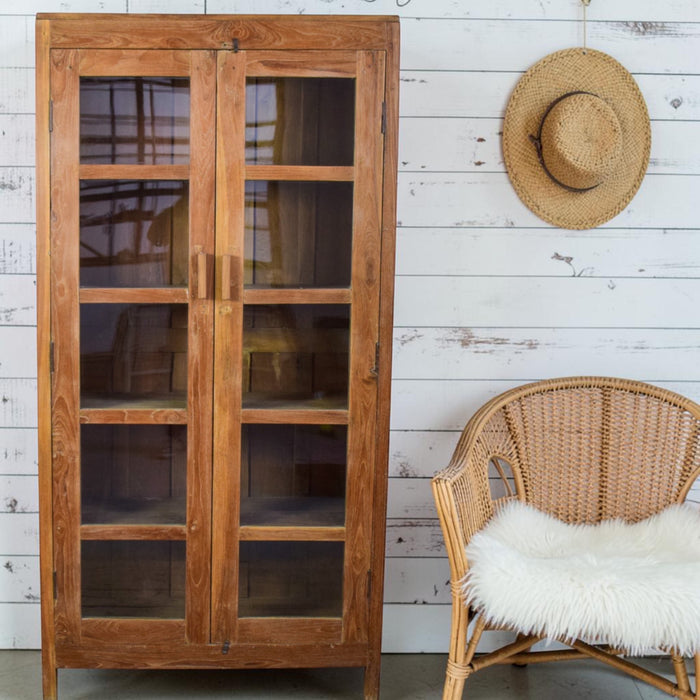 Vintage Wooden Rustic Cupboard Cabinet