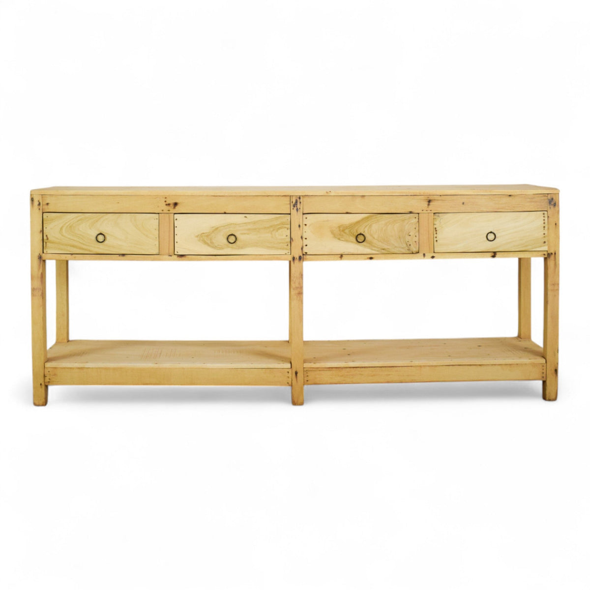 Vintage Solid Wood Rustic Sideboard Cupboard Drawers